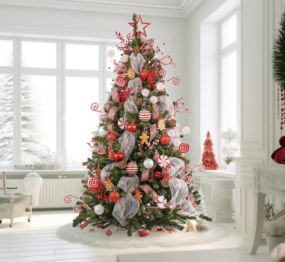 WBHome 6FT Pre-lit Artificial Christmas Tree with LED Lights & O - photo 4