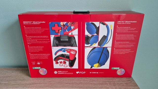Sealed PDP Nintendo Switch Super Mario Headset and Controller - photo 2