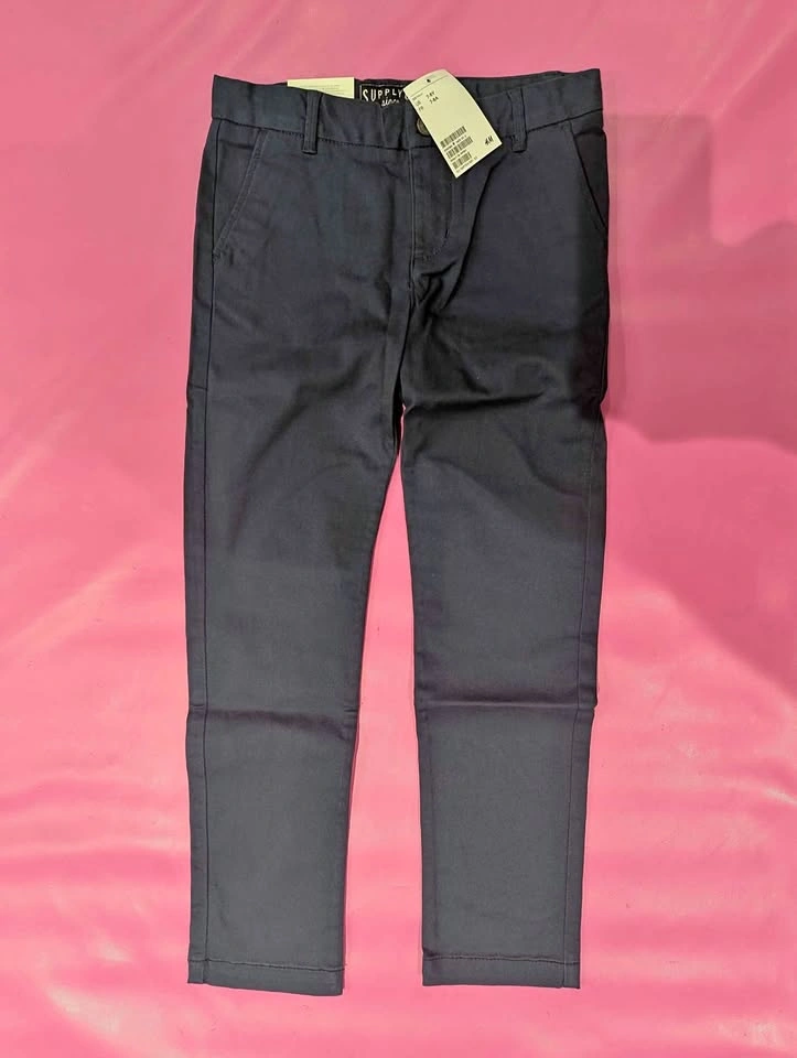 New with tags girls navy blue chino pants size 7-8
