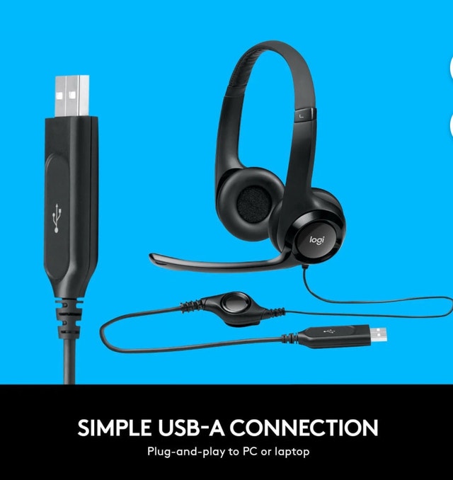Logitech H390 USB-A Computer Headset - Black - photo 5