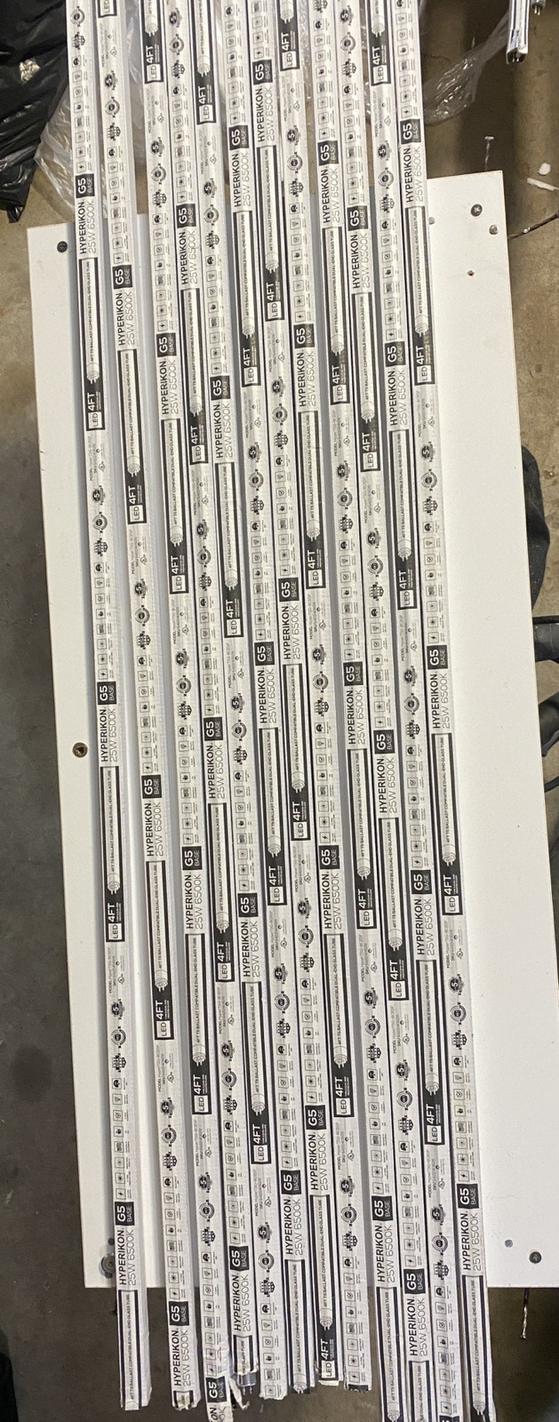 12 Pack HyperT5G-BC65F 25W 6500K Frosted LED Tube