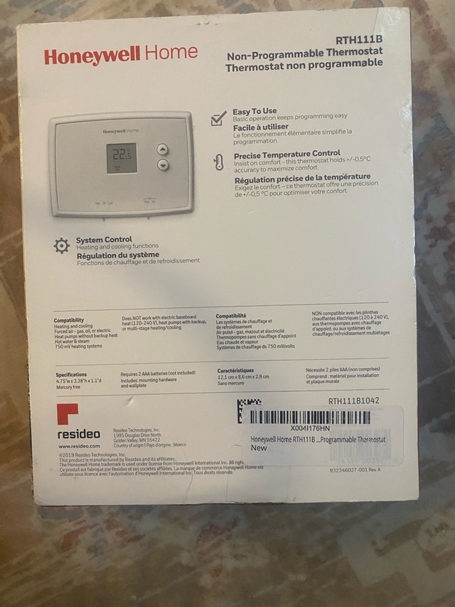 Honeywell Home RTH111B Digital Non-Programmable Thermostat - photo 4