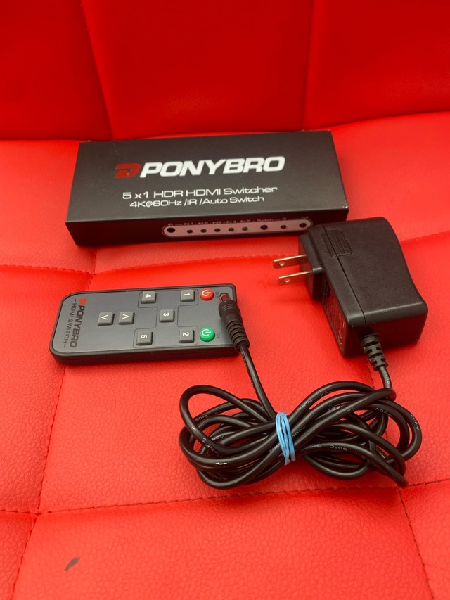 PONYBRO 5x1 4K HDR HDMI Switch with Remote