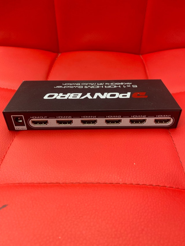 PONYBRO 5x1 4K HDR HDMI Switch with Remote - photo 2