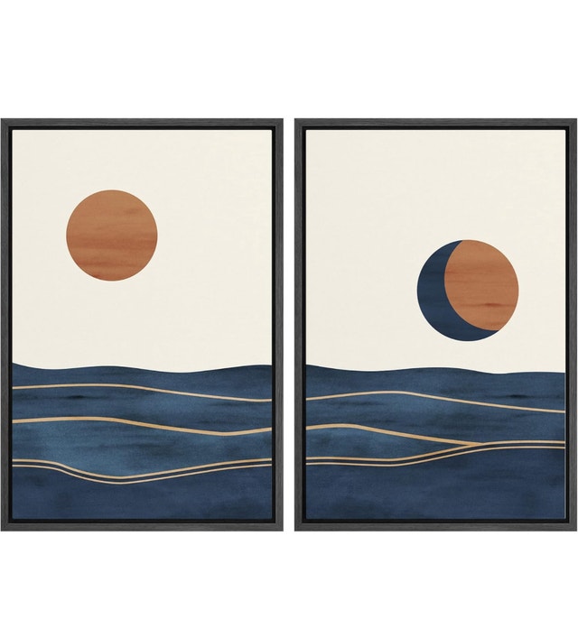 2 set 16"x24" Framed Wall Art Print
