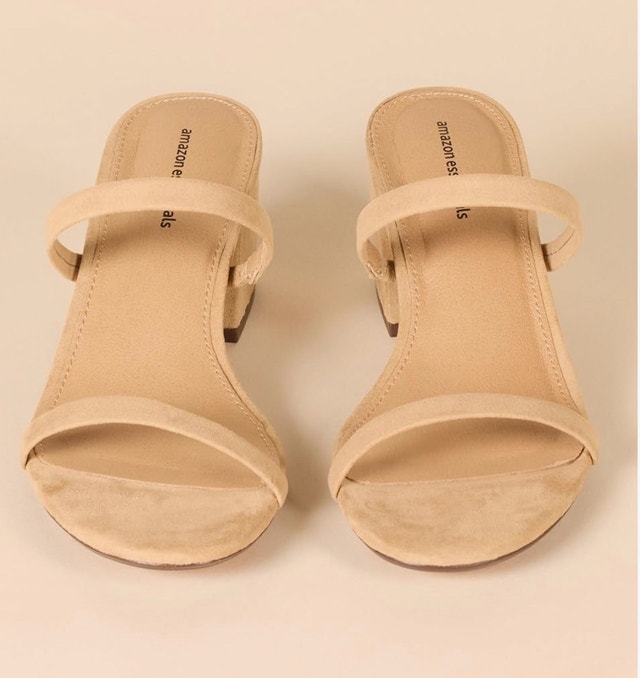Amazon Essentials Women's Thin Two Strap Heeled Slide Sandal - photo 5