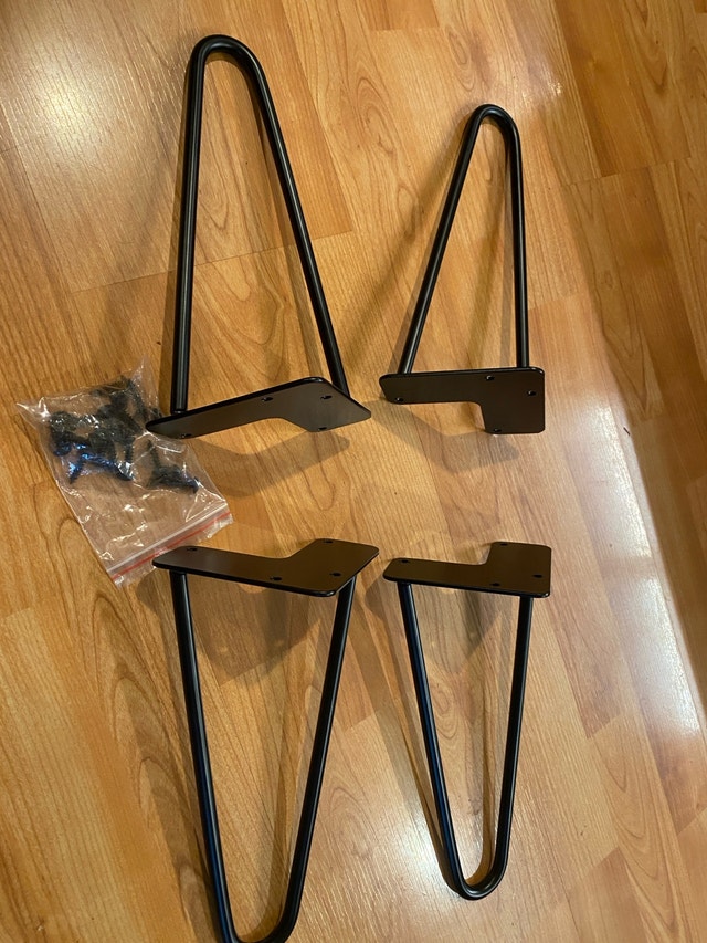 Set of 4 Black 10” Hairpin Table Legs - photo 2