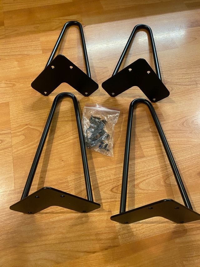 Set of 4 Black 10” Hairpin Table Legs - photo 3