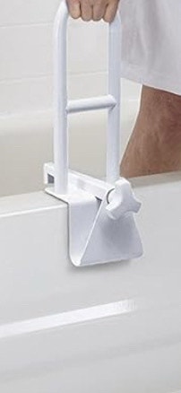 Adjustable Tub Grab Bar - White