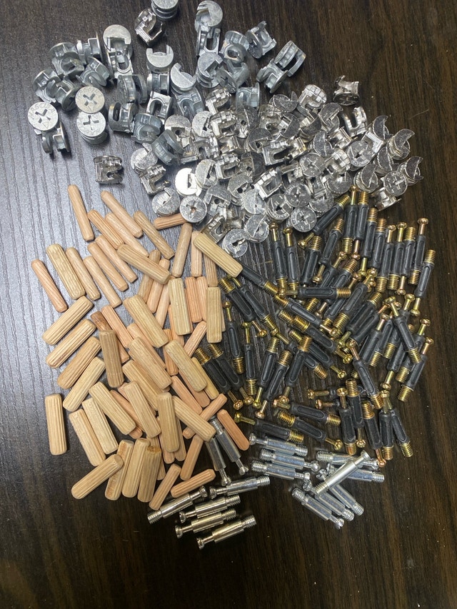 210 Pcs Furniture Connecting Hardware Cam Lock Fasteners Kit