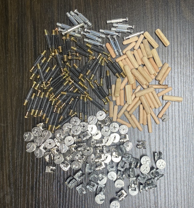 210 Pcs Furniture Connecting Hardware Cam Lock Fasteners Kit - photo 4