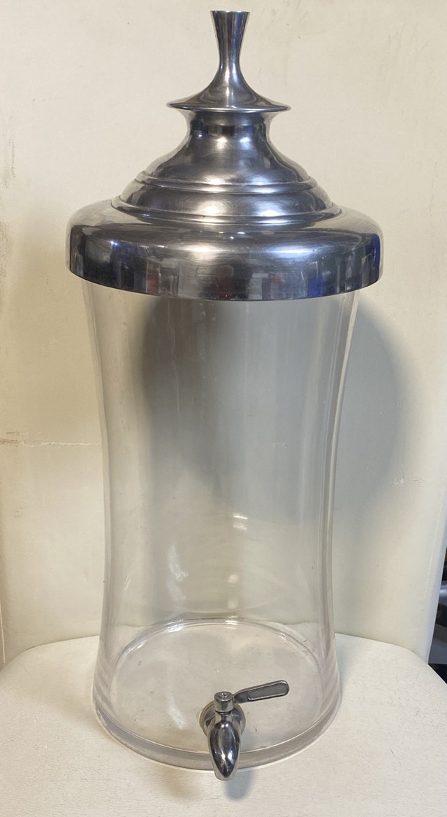 Gallon Glass Beverage Dispenser with Stainless Steel lid & Sp