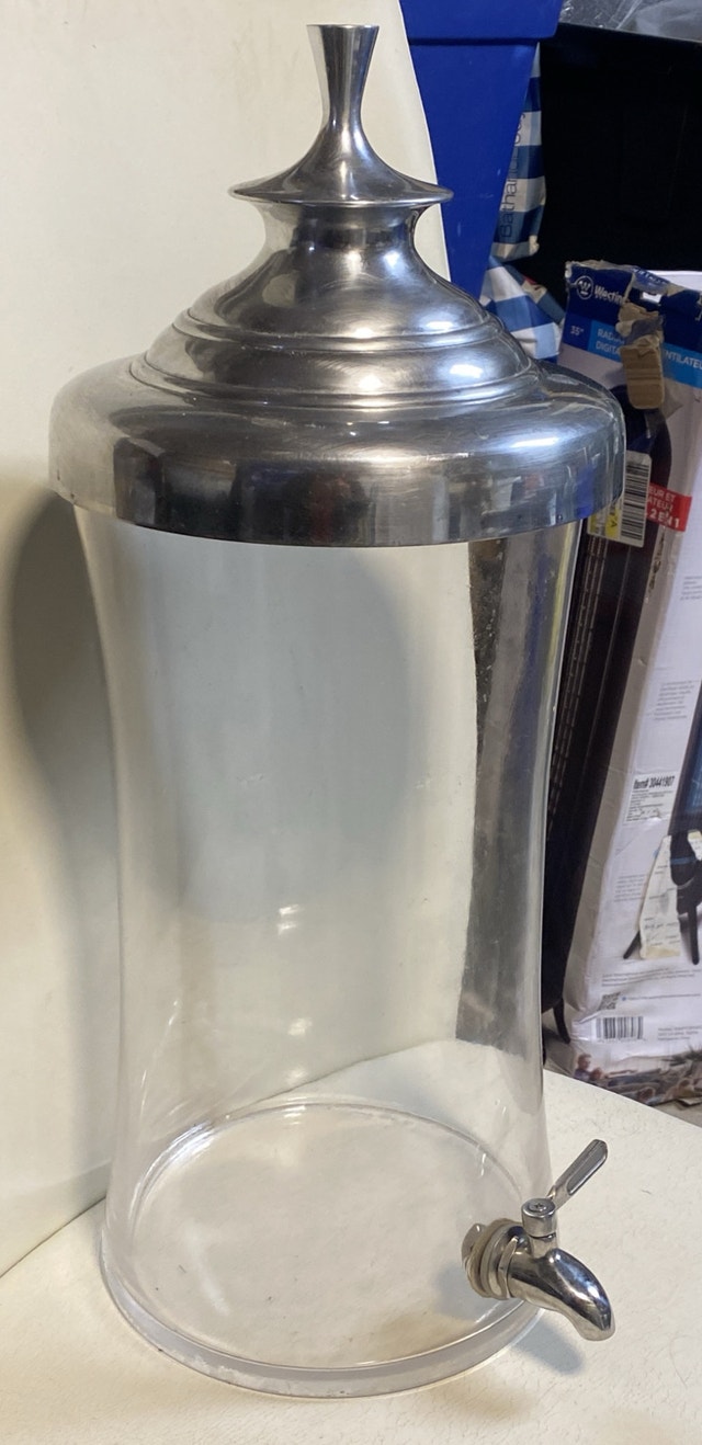 Gallon Glass Beverage Dispenser with Stainless Steel lid & Sp - photo 3