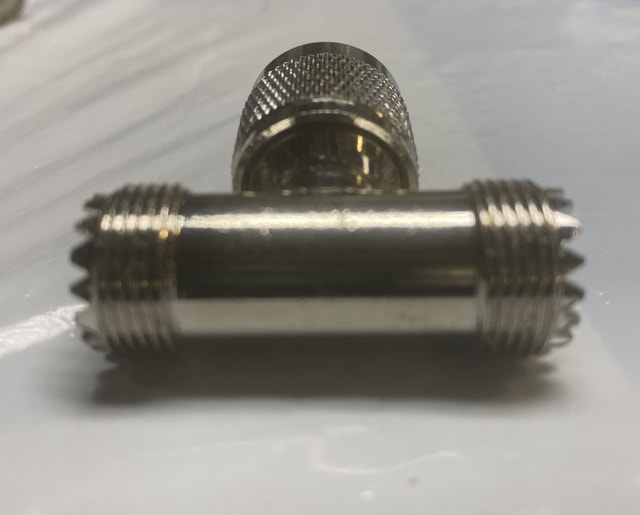 5 Pcs UHF Triple T Type Male to Dual Female Coaxial Conne - photo 3