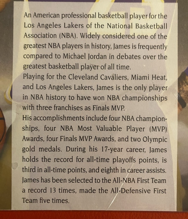 LeBron James 24kt Gold Foil Card - photo 4