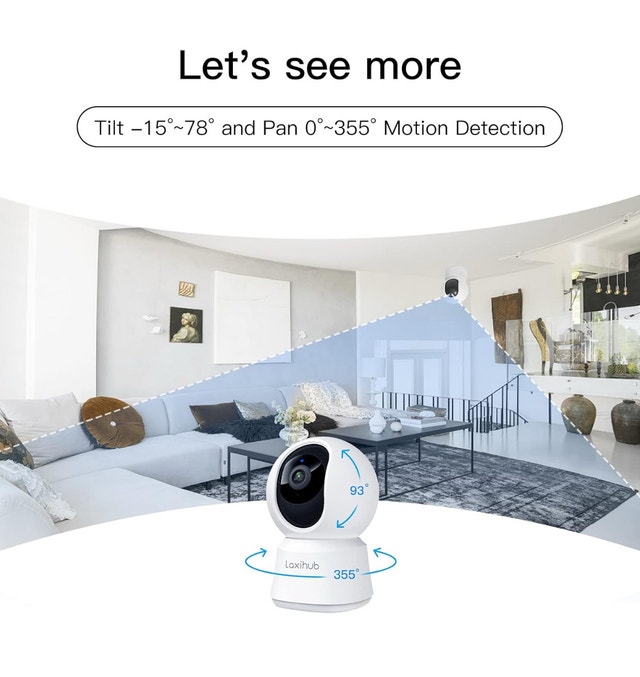 Laxihub P2 Indoor Wi-Fi Pan Tilt Smart Camera - photo 5
