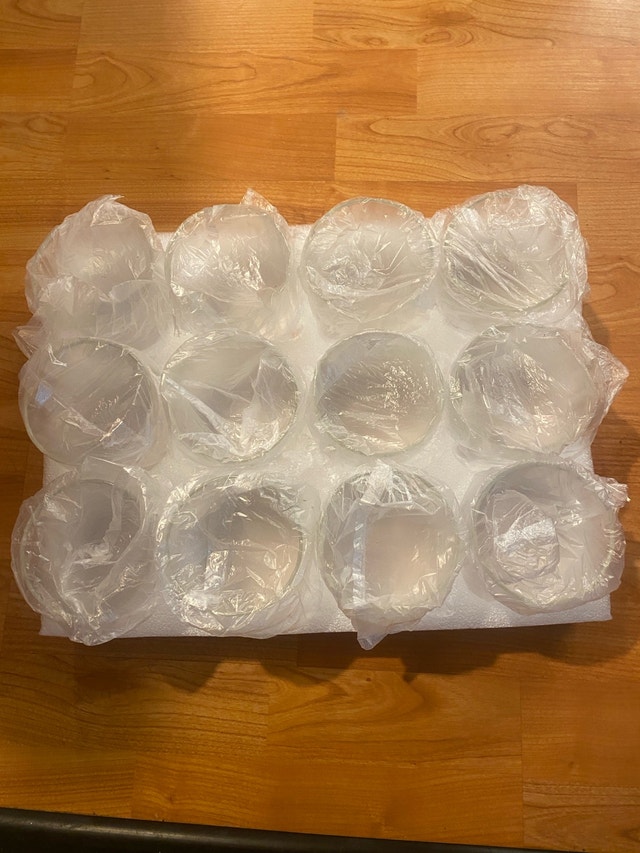 12pcs 4 Inch Clear Flower Ribbed Vases - photo 5