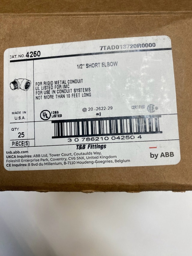 1/2" Short Elbow for Rigid Metal Conduit 25pcs - photo 5