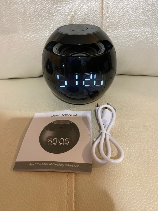 Portable Bluetooth Speaker with Alarm Clock
