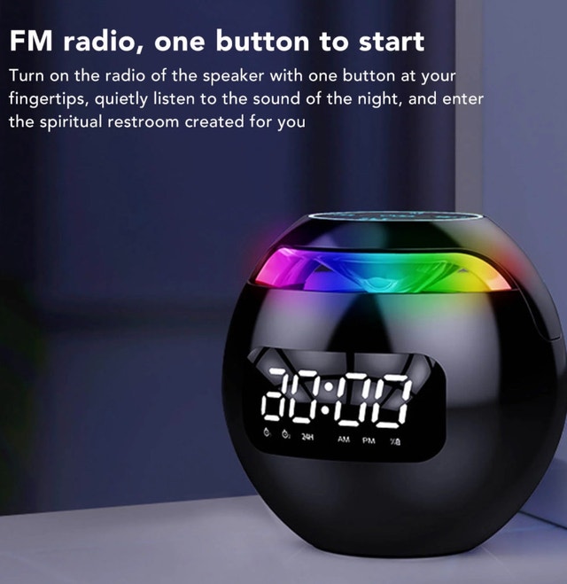 Portable Bluetooth Speaker with Alarm Clock - photo 2