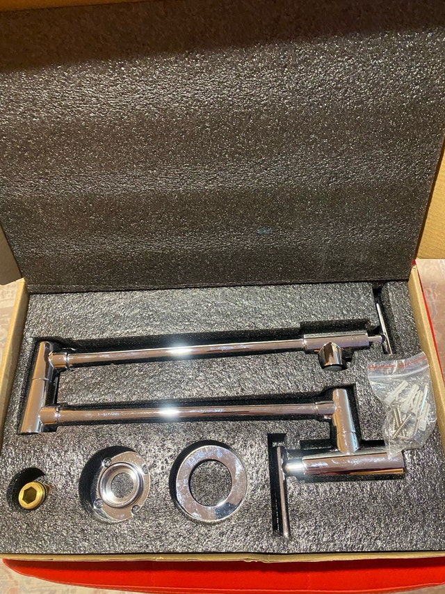 Double-Handle Wall Mounted Pot Filler Faucet