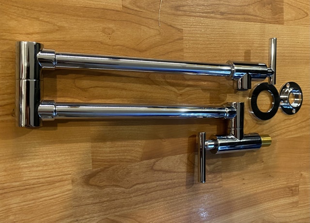 Double-Handle Wall Mounted Pot Filler Faucet - photo 3