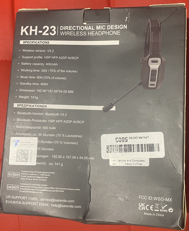 KH-23 Wireless Headphone with directional Mic - photo 4