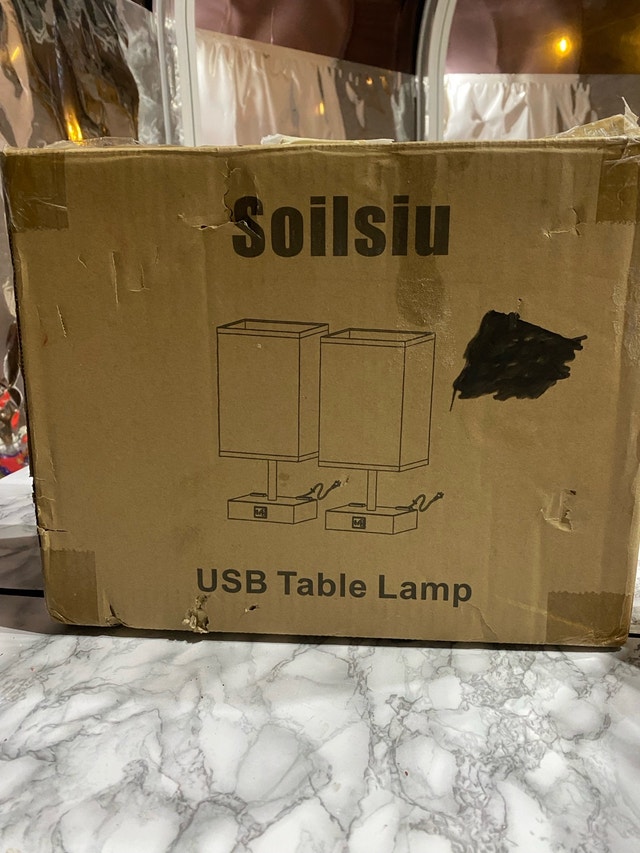 Set of 2 Table Lamps with USB-C, A & Outlets – Bulbs Included - photo 4