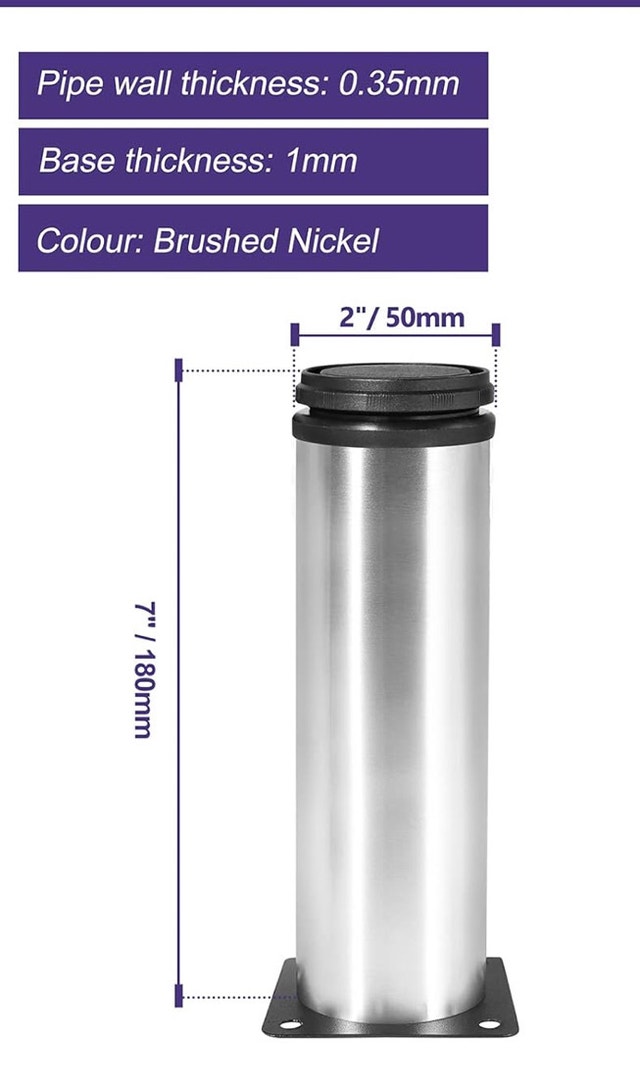 7 Inch Metal Furniture Legs - photo 3