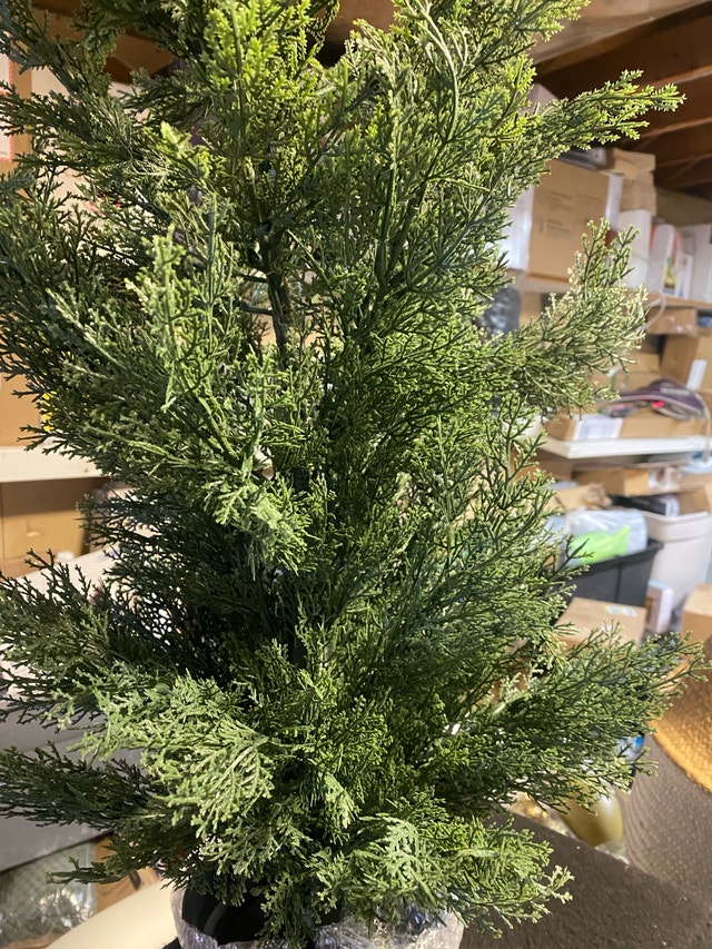 3 FT Artificial Cedar Topiary Trees - photo 3