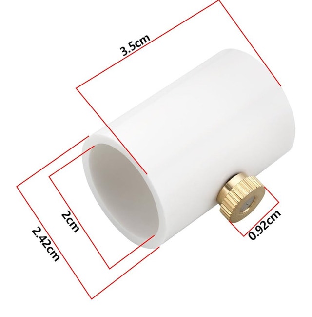 10pcs 1/2" PVC Coupling with Brass Mist Nozzle - photo 3