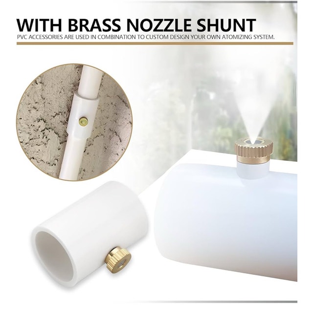 10pcs 1/2" PVC Coupling with Brass Mist Nozzle - photo 4