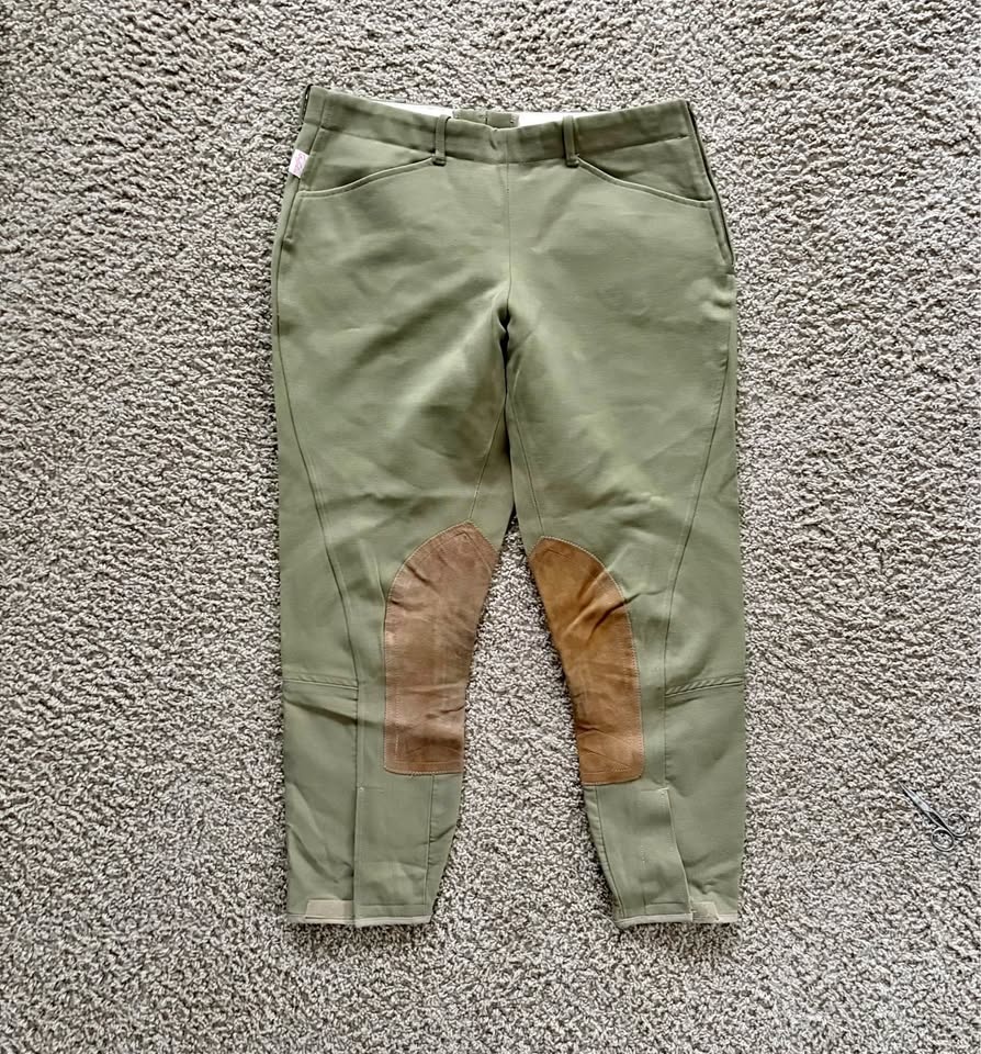 The Tailored Sportsman Breeches Size 30 Green