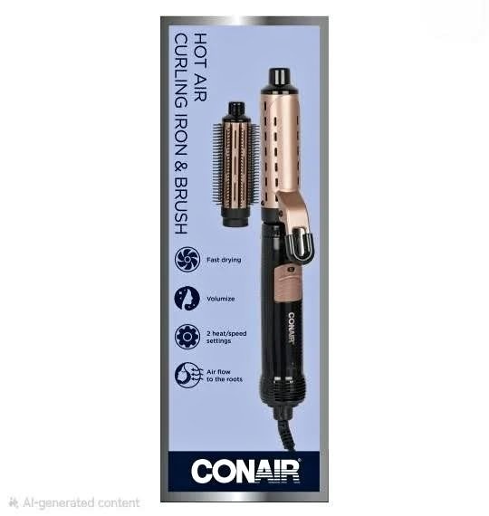 Hot Air Brush & Curling Iron - New in Box!