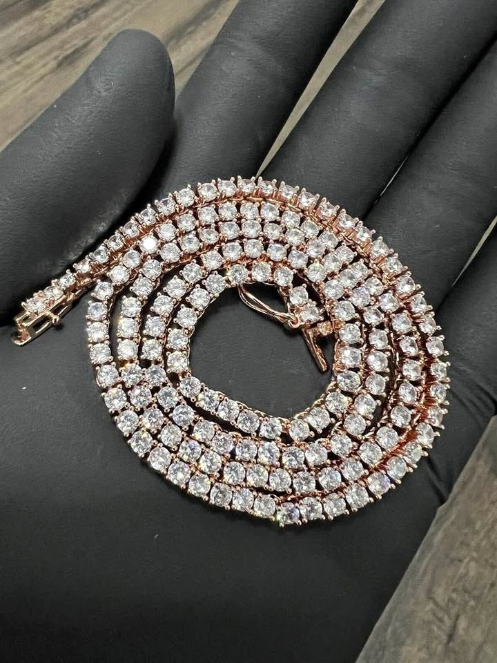 TENNIS CHAIN 24” 3MM ROSE GOLD