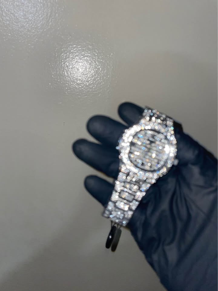PATËK STYLE ICED OUT WATCH - photo 4