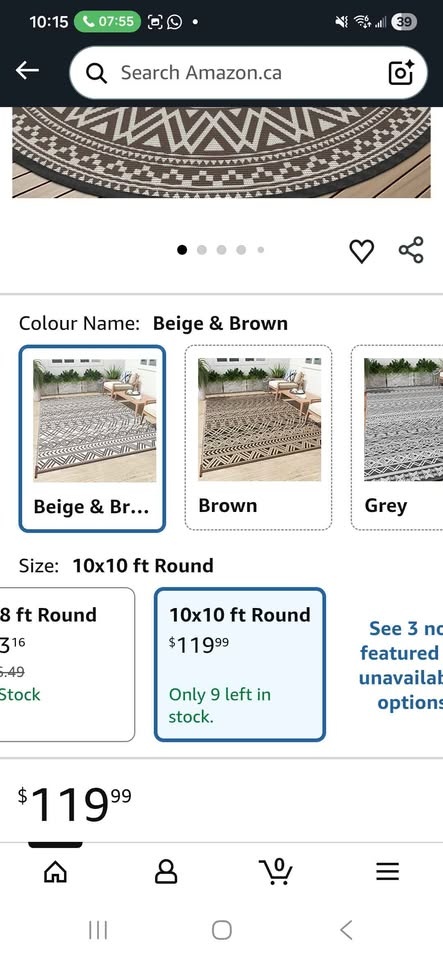 Large Round Waterproof Rug New - photo 2