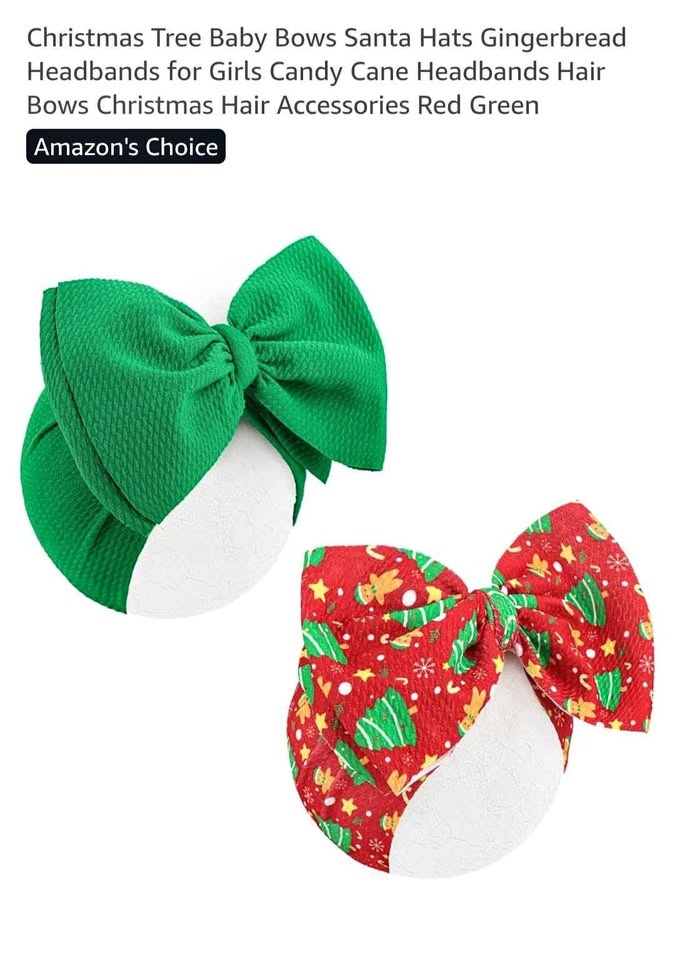 Christmas Tree Baby Bows