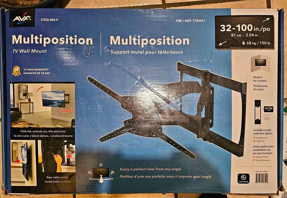 AVF Multiposition TV Wall Mount (32 - 100 inch)