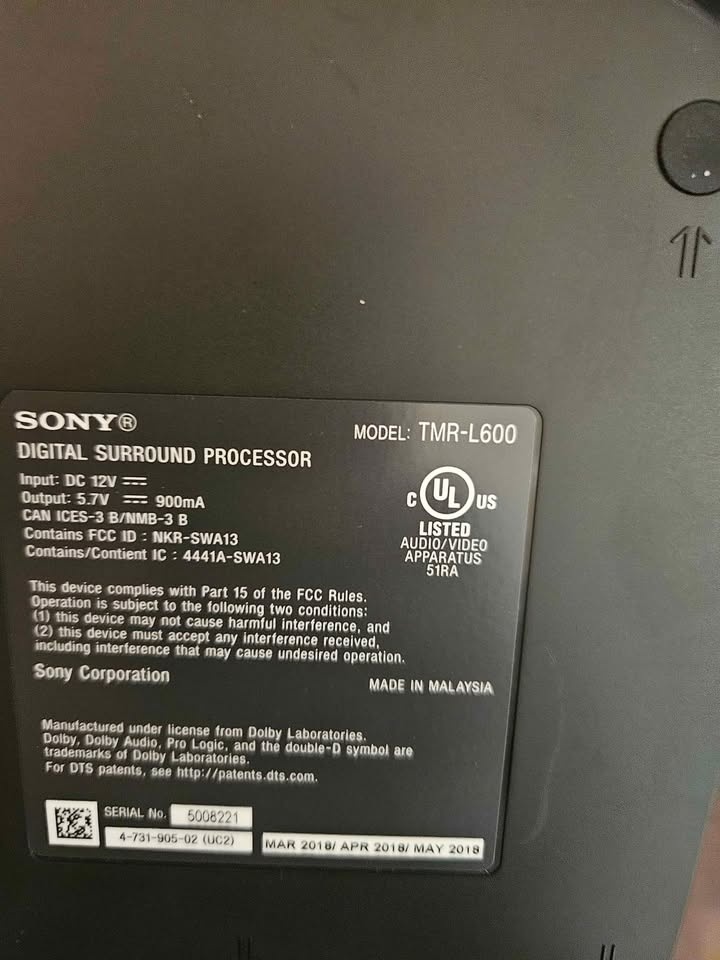 Sony Digital Surround Wireless Headphones - WH-L600 - photo 2