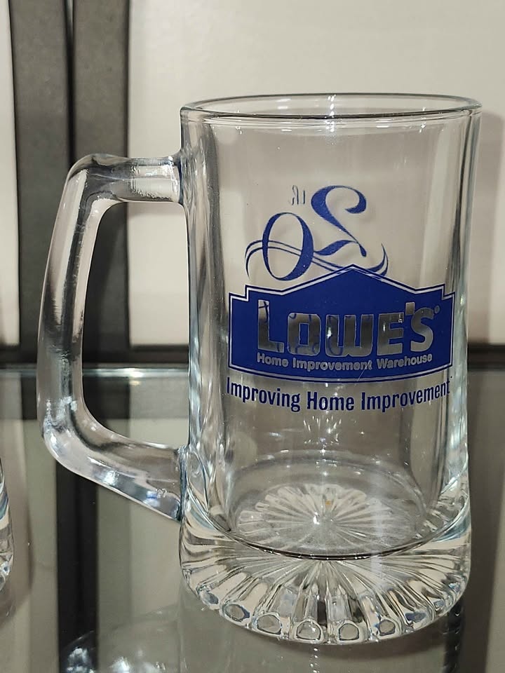 LOWE'S HOME IMPROVEMENT clear glass beer mugs - photo 3
