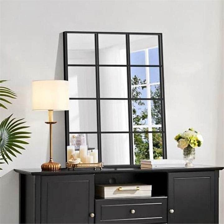 NIMURY RECTANGLE MIRROR, 20"X28", BLACK