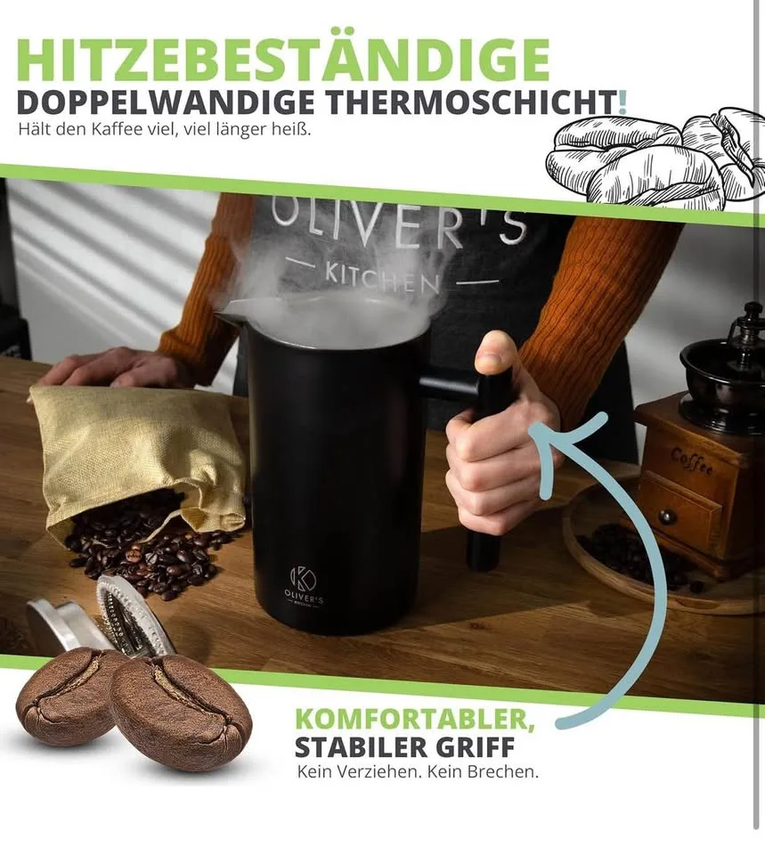 Brand New - 1 Litre French Press Coffee Maker image indicator(5)