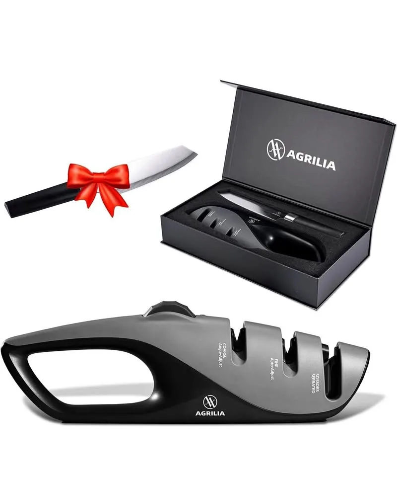Agrilia Premium Knife Sharpener with Chef’s Knife thumbnail