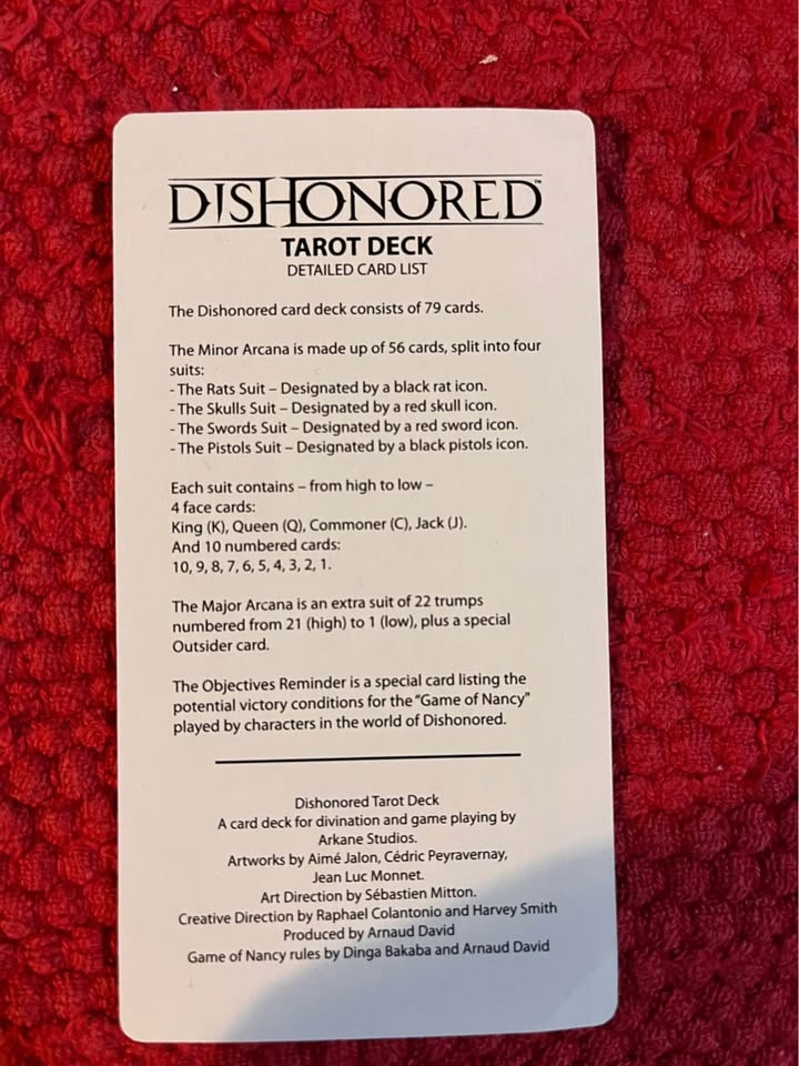Dishonored Tarot Deck - photo 4