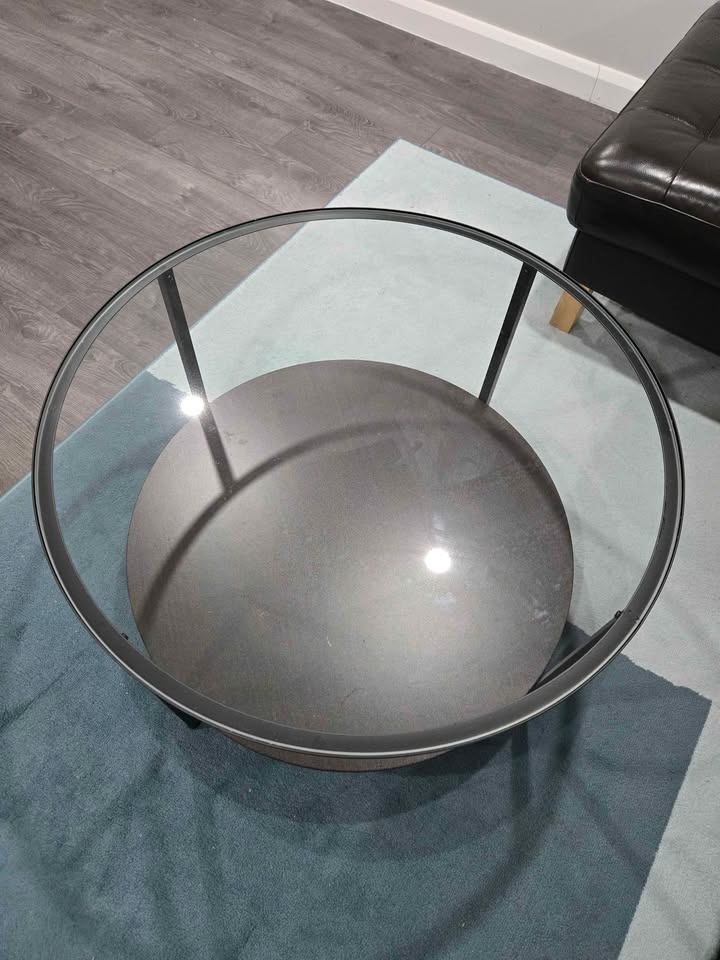 IKEA VITTSJÖ Coffee table, black-brown/glass - photo 2