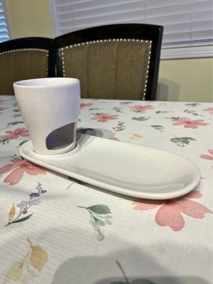 Ceramic chocolate fondue set thumbnail