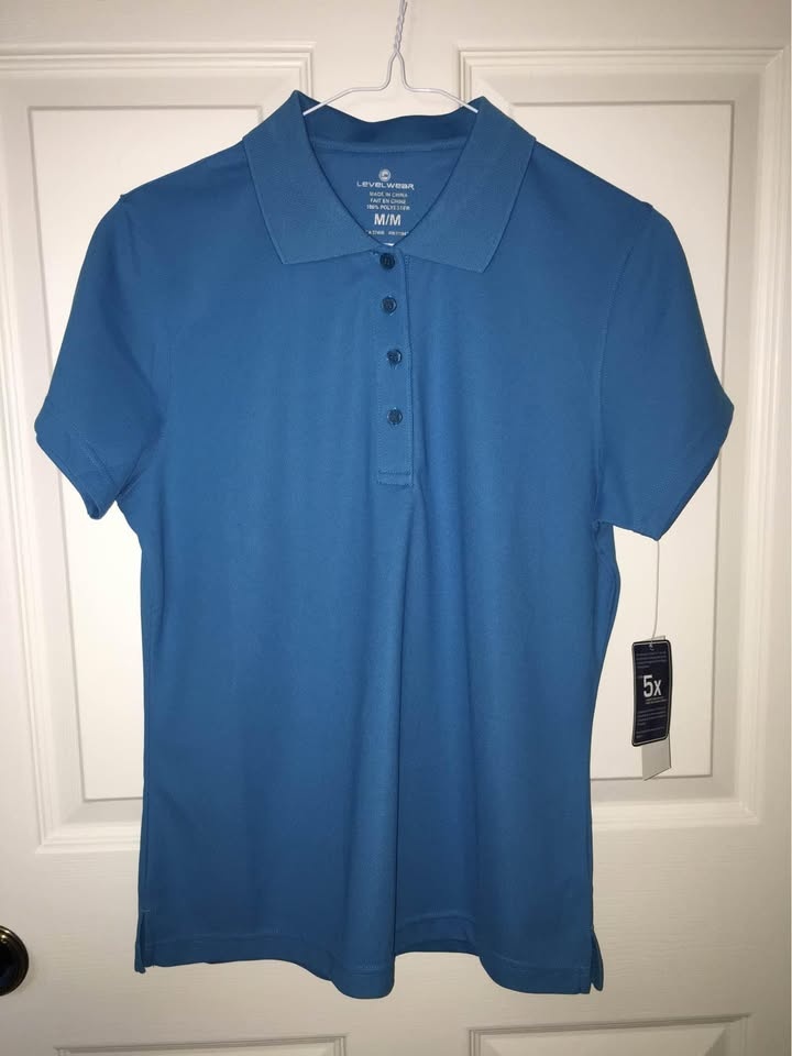 Levelwear Tigress Blue Medium Polo Shirt P/U Warden & Hwy 7