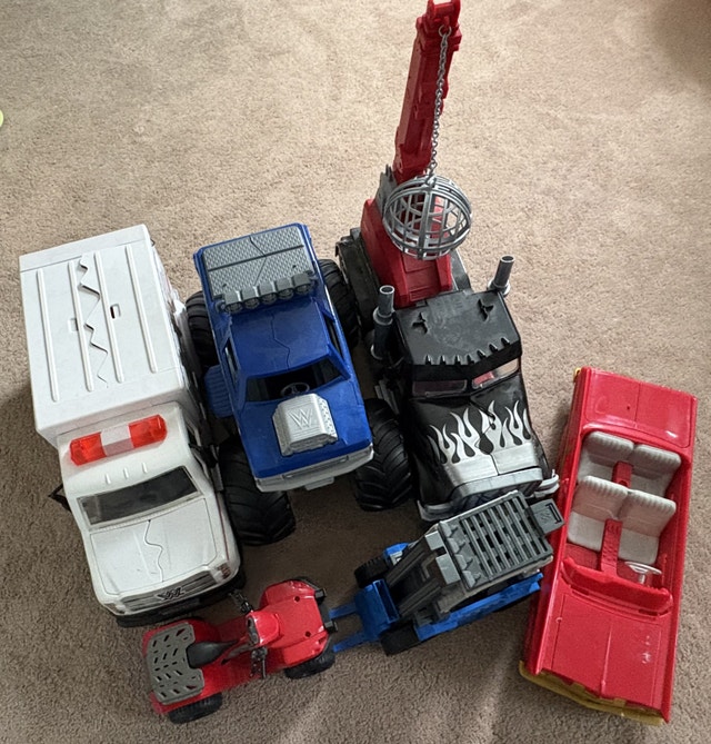 WWE Wrestling Vehicles Lot