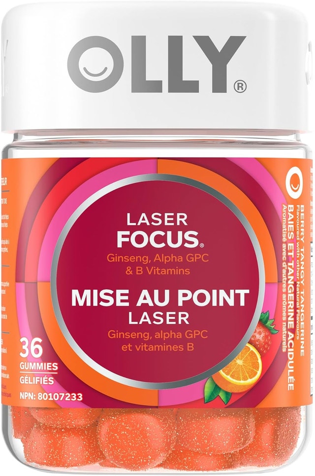 OLLY Laser Focus Gummy, Alpha GPC, B Vitamins Supplement